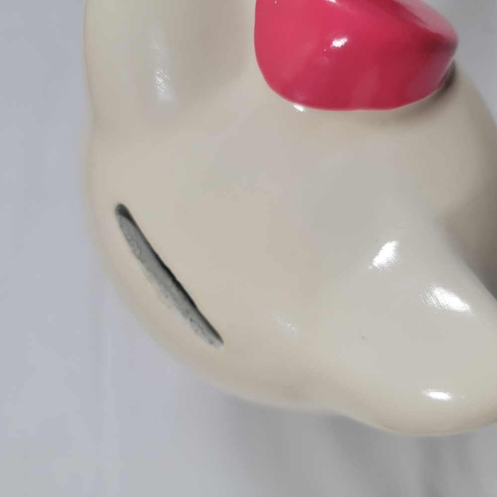 Hello Kitty Sanrio Ceramic Coin Bank 9" FAB 1978 2012 Pink Dress Bow Piggy - Picture 3 of 11